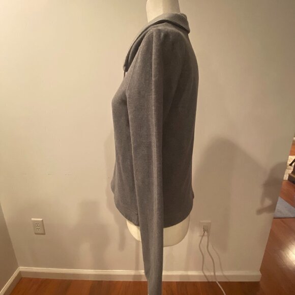 J CREW Women's Gray reversible Cow Neck with Drawstring Sweatshirt, Size Small - Picture 4 of 8